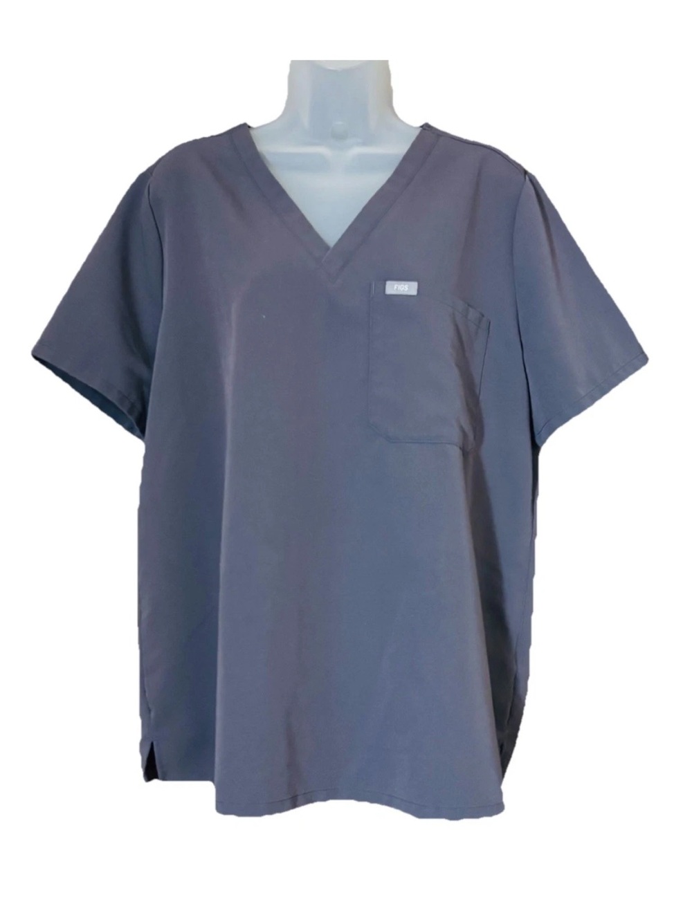 FIGS Technical Collection Catarina One Pocket Scrub Top Size XL Charcoal Gray